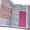 Bíblia Da Mulher Sábia Magnólia Pink De Estudo Letra Hipergigante Capa Flexível Com Harpa e Índice Feminina Arc