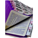 Bíblia Arranjo Floral Roxa Letra Jumbo Capa Dura Com Harpa e Aba Feminina Arc