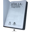 Bíblia Leão Crinza e Laranja Letra Normal Capa Dura Masculina Com Índice Naa