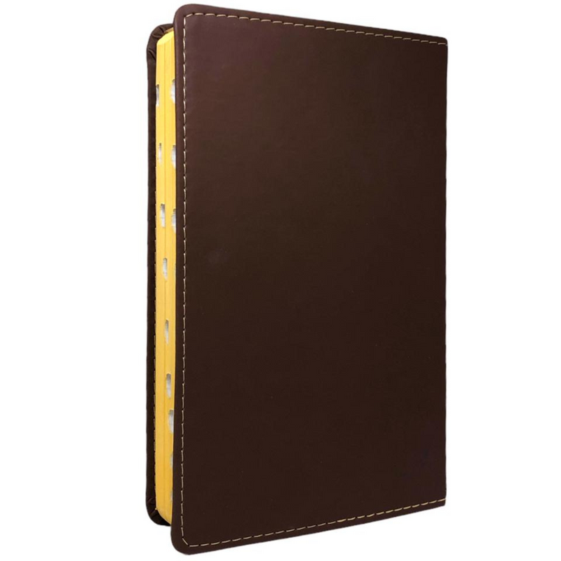 Bíblia Mover de Deus Cor Marrom Com Estudo Letra Gigante Capa Flexível Com Harpa e Índice Masculina Arc