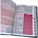 Bíblia Da Mulher Sábia Magnólia Preta De Estudo Letra Hipergigante Capa Flexível Com Harpa e Índice Feminina Arc