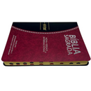 Bíblia Bordô e Preta Letra Normal Capa Flexível Slim Large Com Índice Masculina Nvi
