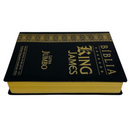 Bíblia Cor Preta Letra Jumbo Capa Coverbook Flexível Feminina e Masculina King James 1611