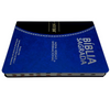 Bíblia Azul e Preta Letra Normal Capa Flexível Slim Large Com Índice Masculina Nvi