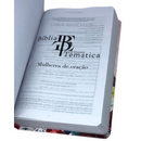 Bíblia Mulheres de Oração Flores Vermelha De Estudo Letra Gigante Capa Flexível Com Harpa Feminina Arc