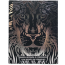 Livro Leão Preto e Prata Hinário Harpa Avivada e Corinhos Capa Brochura Letra Gigante