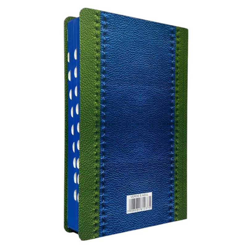 Bíblia Do Homem Sábio Com Estudo Capa Dura Verde e Azul Com índice e Harpa Masculina Arc