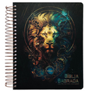 Bíblia Leão Dourado Letra Normal Capa Dura Com Espiral e Espaço Anotações Masculina Nvi