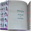 Bíblia Arranjo Floral Roxa Letra Jumbo Capa Dura Com Harpa e Aba Feminina Arc