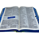 Bíblia Do Homem Sábio Com Estudo Capa Dura Verde e Azul Com índice e Harpa Masculina Arc