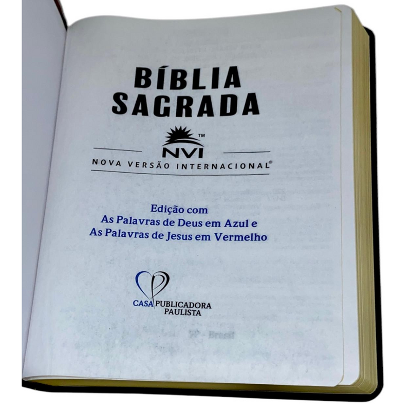 Bíblia Bordô e Preta Letra Normal Capa Flexível Slim Large Masculina Nvi
