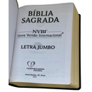 Bíblia Cor Preta Letra Jumbo Capa Coverbook Flexível Feminina e Masculina Nvi