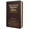 Bíblia Mover de Deus Cor Marrom Com Estudo Letra Gigante Capa Flexível Com Harpa Masculina Arc