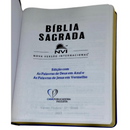 Bíblia Preta e Azul Letra Normal Capa Flexível Slim Large Masculina Nvi