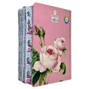 Bíblia Flor Rosa Letra Hipergigante Capa Dura Com Abas Femininas e Harpa Arc