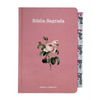 Bíblia Flor Rosa Letra Hipergigante Capa Dura Com Harpa e Aba Já Colada Arc