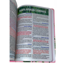 Bíblia Flor Rosa Letra Hipergigante Capa Dura Com Abas Femininas e Harpa Arc