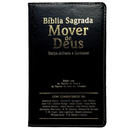 Bíblia Mover de Deus Cor Preta Com Estudo Letra Gigante Capa Flexível Com Harpa Masculina Arc