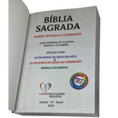 Bíblia Leão Rugindo Letra Gigante Capa Brochura Com Harpa Masculina Arc