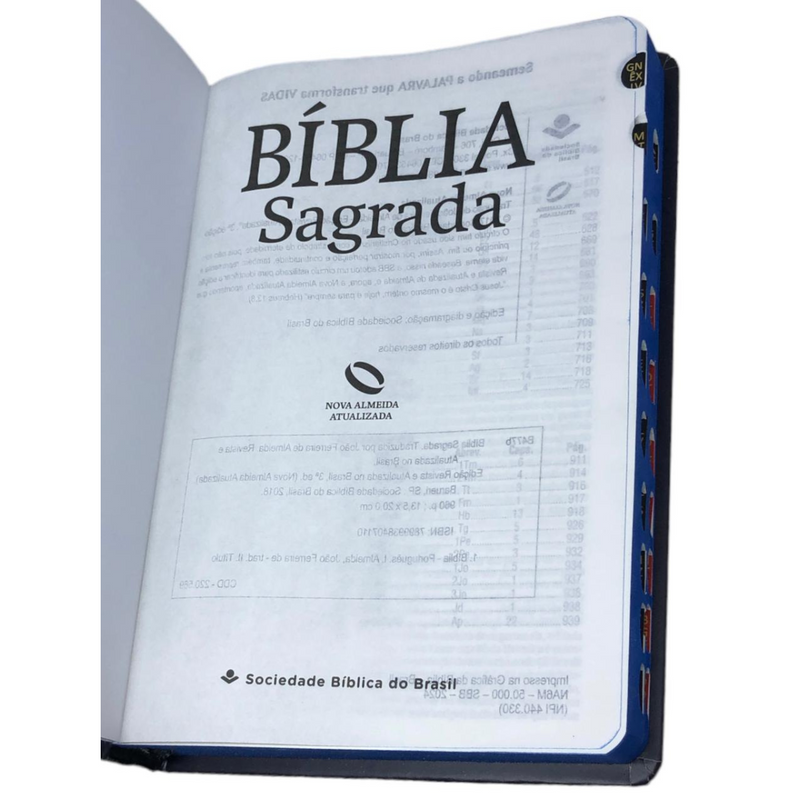 Bíblia Coroa Neon Letra Normal Capa Dura Masculina e Feminina Com Índice Naa
