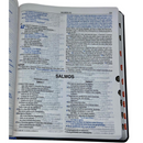 Bíblia Azul e Preta Letra Normal Capa Flexível Slim Large Com Índice Masculina Nvi