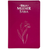 Bíblia Da Mulher Sábia Magnólia Pink De Estudo Letra Hipergigante Capa Flexível Com Harpa e Abas Adesivas Femininas Arc