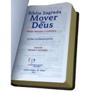 Bíblia Mover de Deus Cor Marrom Com Estudo Letra Gigante Capa Flexível Com Harpa Masculina Arc