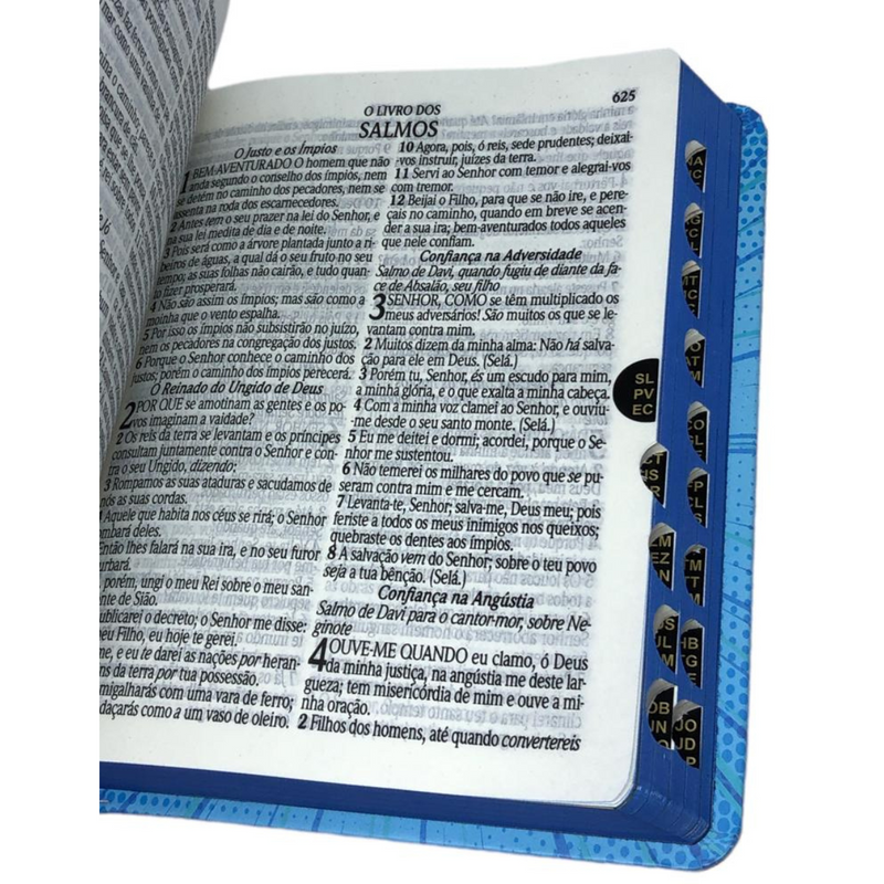 Bíblia Pequenos Discípulos Azul Infantil Letra Comum Capa Dura Com Harpa e Índice Masculina Arc