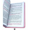 Livro Escudo Rosa Hinário Harpa Avivada e Corinhos Capa PU Almofadada Letra Hipergigante