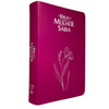 Bíblia Da Mulher Sábia Magnólia Pink De Estudo Letra Hipergigante Capa Flexível Com Harpa e Índice Feminina Arc