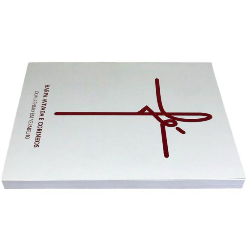 Livro Fé Branca Hinário Harpa Avivada e Corinhos Capa Brochura Letra Gigante