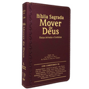 Bíblia Mover de Deus Cor Bordô Com Estudo Letra Gigante Capa Flexível Com Harpa e Índice Masculina Arc