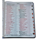 Bíblia Azul e Preta Letra Normal Capa Flexível Slim Large Com Índice Masculina Nvi