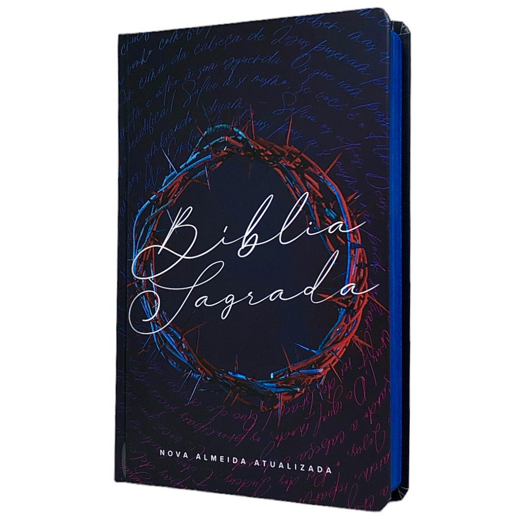 Bíblia Coroa Neon Letra Normal Capa Dura Masculina e Feminina Naa