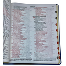 Bíblia Preta e Azul Letra Normal Capa Flexível Slim Large Com Índice Masculina Nvi