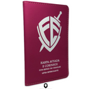 Livro Escudo Pink Hinário Harpa Avivada e Corinhos Capa PU Almofadada Letra Hipergigante