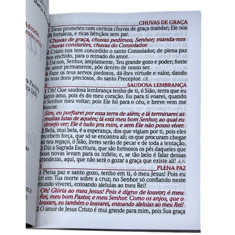 Livro Flores Pink Hinário Harpa Avivada e Corinhos Capa Brochura Letra Gigante