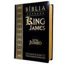 Bíblia Cor Preta Letra Jumbo Capa Coverbook Flexível Feminina e Masculina King James 1611