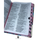 Bíblia Florescer Letra Normal Capa Dura Feminina Com Índice Naa