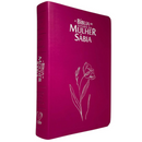 Bíblia Da Mulher Sábia Magnólia Pink De Estudo Letra Hipergigante Capa Flexível Com Harpa Feminina Arc