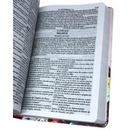 Bíblia Mulheres de Oração Flores Vermelha De Estudo Letra Gigante Capa Flexível Com Harpa Feminina Arc