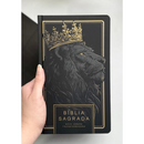 Bíblia Cruz All Black Letra Normal Capa Dura Soft Touch Masculina e Feminina Nvt