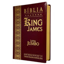 Bíblia Cor Bordô Letra Jumbo Capa Coverbook Flexível Feminina e Masculina King James 1611