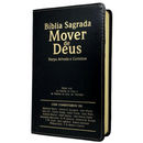 Bíblia Mover de Deus Cor Preta Com Estudo Letra Gigante Capa Flexível Com Harpa Masculina Arc