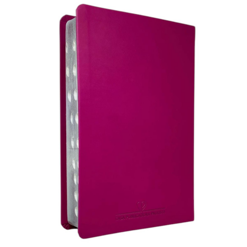 Bíblia Da Mulher Sábia Magnólia Pink De Estudo Letra Hipergigante Capa Flexível Com Harpa e Índice Feminina Arc