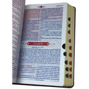 Bíblia Mover de Deus Cor Bordô Com Estudo Letra Gigante Capa Flexível Com Harpa e Índice Masculina Arc