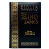Bíblia Cor Preta Letra Jumbo Capa Coverbook Flexível Com Índice Feminina e Masculina King James 1611