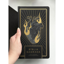 Bíblia Coração All Black Letra Normal Capa Dura Soft Touch Masculina e Feminina Nvt