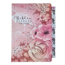 Bíblia Jardim Rosa Letra Hipergigante Capa Dura Com Harpa e Aba Feminina Arc