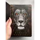 Bíblia Leão Crinza e Laranja Letra Normal Capa Dura Masculina Naa